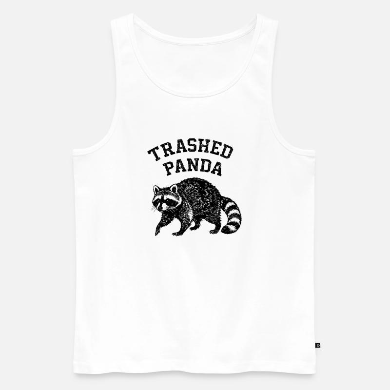 Trashed Panda - Männer Premium Bio Tank Top - Weiß