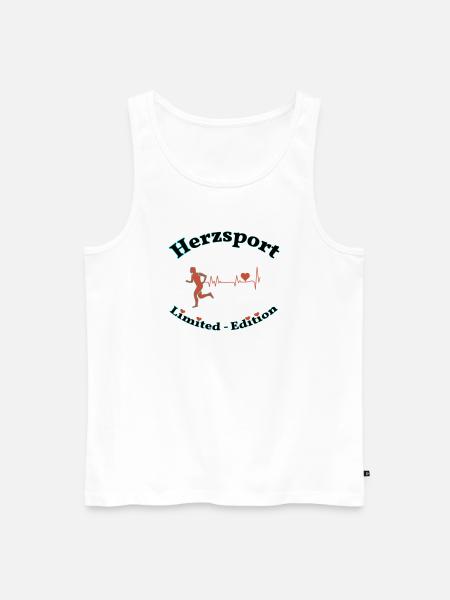 Herzsport - Männer Premium Bio Tank Top - Weiß