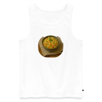 Olivje Salat - Männer Premium Bio Tank Top - Weiß - Vorne - AI Model Male 178 light (178cm)