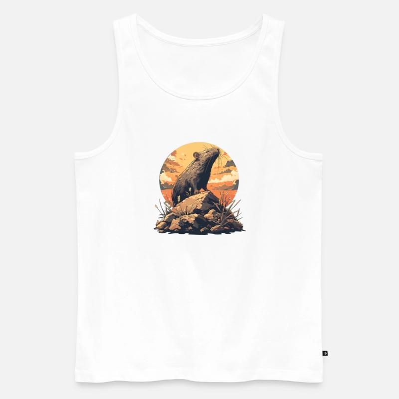 Ratten Ratte - Männer Premium Bio Tank Top - Weiß