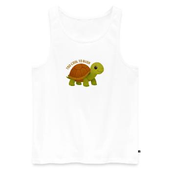 Trop cool pour précipiter Tortue - Débardeur bio Premium Homme - blanc - Devant - Michal (187cm)