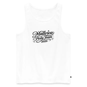 Mallorca Party Team 2026 - Männer Premium Bio Tank Top - Weiß - Vorne - AI Model Male 178 light (178cm)