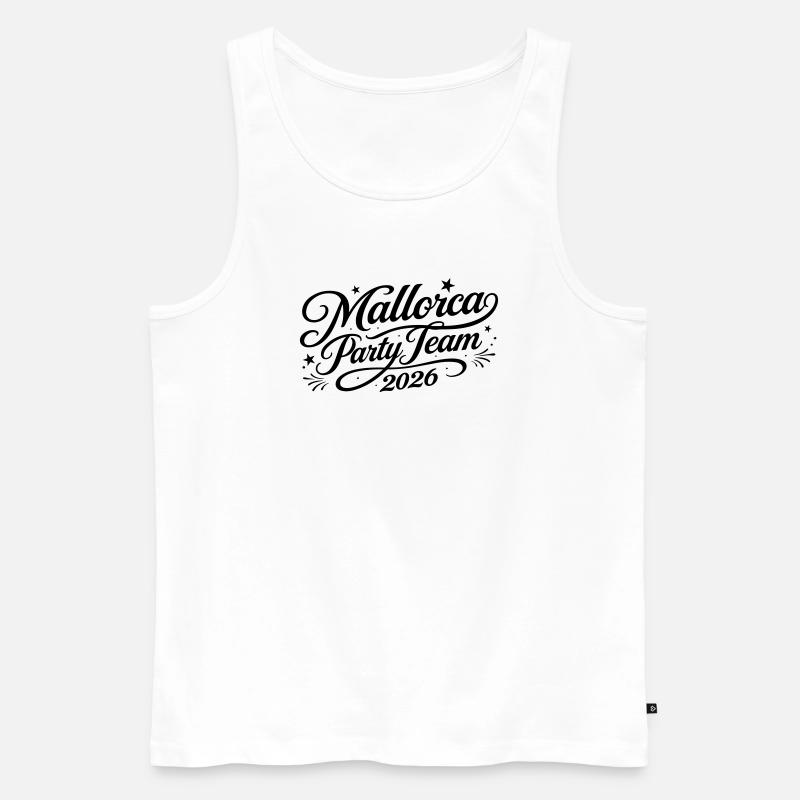 Mallorca Party Team 2026 - Männer Premium Bio Tank Top - Weiß