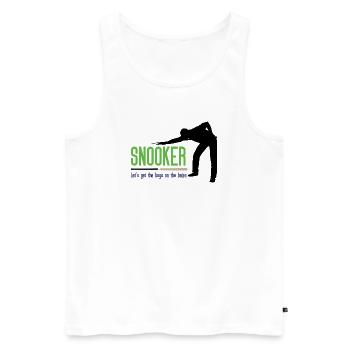 Snooker - Let's get the.boys on the baize - Men's Premium Organic Tank Top - white - Front - AI Model Male 178 light (178cm)