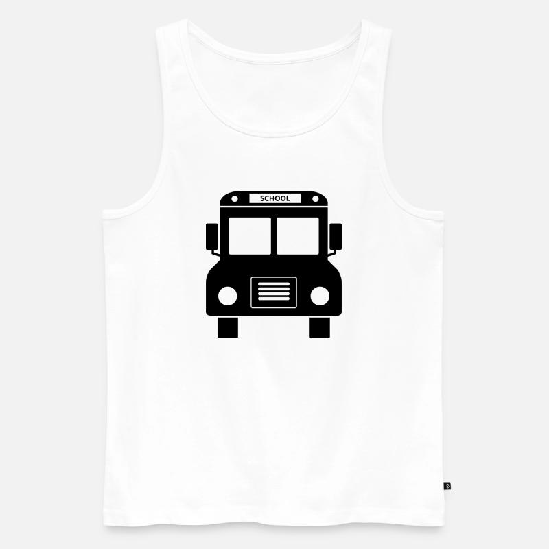 Schulbusfront - Männer Premium Bio Tank Top - Weiß