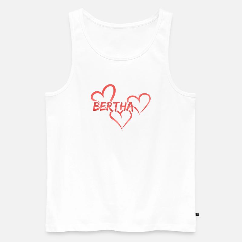 Bertha Bertha - Männer Premium Bio Tank Top - Weiß