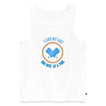 Tauchen Taucher Schnorcheln Sporttaucher - Männer Premium Bio Tank Top - Weiß - Vorne - Michal (187cm)