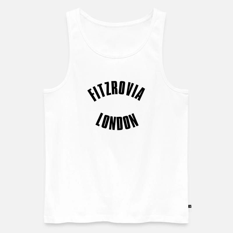 Fitzrovia London in einem Bogen - Männer Premium Bio Tank Top - Weiß