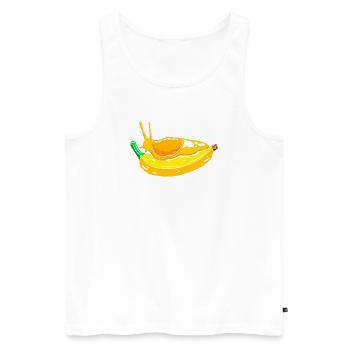 banana snail - Men's Premium Organic Tank Top - white - Front - Michal (187cm)