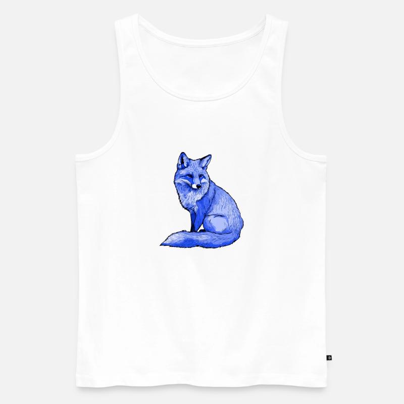 Fuchs Polarfuchs - Männer Premium Bio Tank Top - Weiß