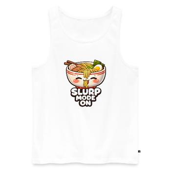 Ramen Slurp Mode On - Men's Premium Organic Tank Top - white - Front - Michal (187cm)