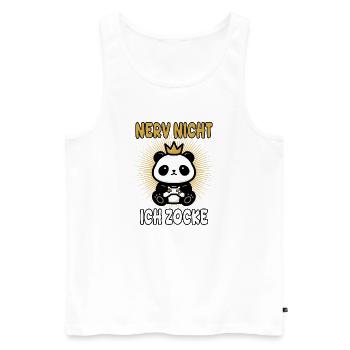 Gamer - Courage de ne pas jouer - Débardeur bio Premium Homme - blanc - Devant - Michal (187cm)