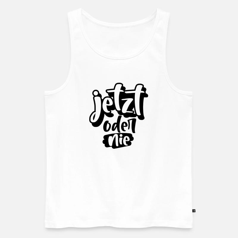 Jetzt oder Nie - Männer Premium Bio Tank Top - Weiß