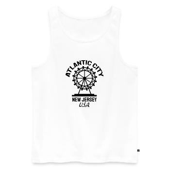 Atlantic City - Est. 1854 - New Jersey - USA - Men's Premium Organic Tank Top - white - Front - Michal (187cm)