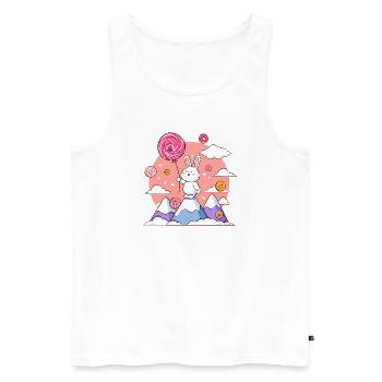 Sugar-sweet bunny on sugar summit - Men's Premium Organic Tank Top - white - Front - AI Model Male 178 light (178cm)