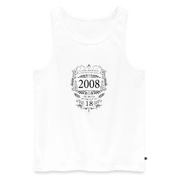 Legendary since 2008 18 Birthday Vintage Design - Men's Premium Organic Tank Top - white - Front - Michal (187cm)