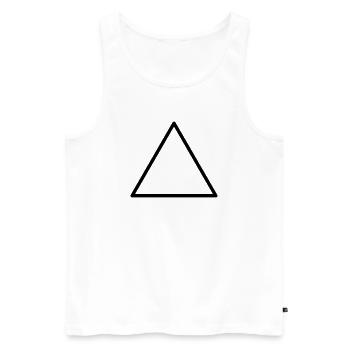 Triangle - Men's Premium Organic Tank Top - white - Front - AI Model Male 178 light (178cm)