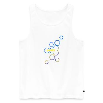 Geschenk für Denny - Männer Premium Bio Tank Top - Weiß - Vorne - AI Model Male 178 light (178cm)