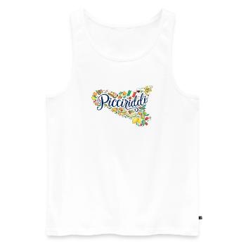Picciriddi sicilian - Men's Premium Organic Tank Top - white - Front - AI Model Male 178 light (178cm)