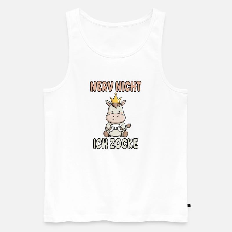 gaming spruch nerv nicht - Männer Premium Bio Tank Top - Weiß