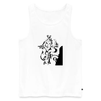 sakura - Men's Premium Organic Tank Top - white - Front - Michal (187cm)