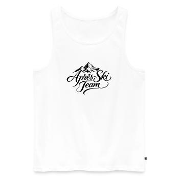 Après-ski Team Montagnes - Débardeur bio Premium Homme - blanc - Devant - Michal (187cm)