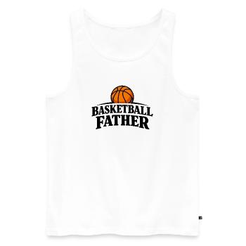 Basketball Father Retro Sports Design - Men's Premium Organic Tank Top - white - Front - Michal (187cm)