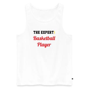 L'Expert du Basket - Débardeur bio Premium Homme - blanc - Devant - Michal (187cm)