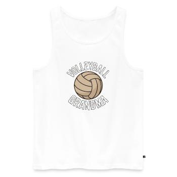 Volleyball Grandma - Proud Grandma - Men's Premium Organic Tank Top - white - Front - Michal (187cm)