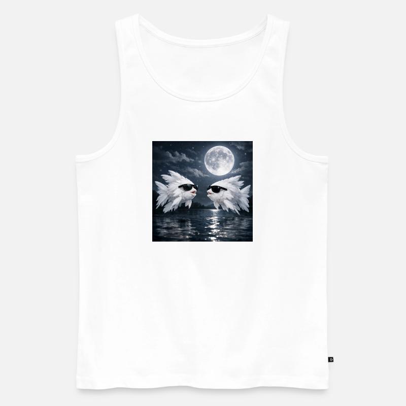 Federfisch - Männer Premium Bio Tank Top - Weiß