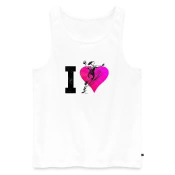 I love handball cool motif for handball for - Men's Premium Organic Tank Top - white - Front - Michal (187cm)