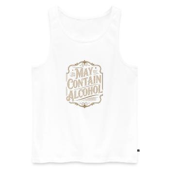 Peut contenir de l’alcool Alkohol Mallorca Saufen JGA - Débardeur bio Premium Homme - blanc - Devant - Michal (187cm)