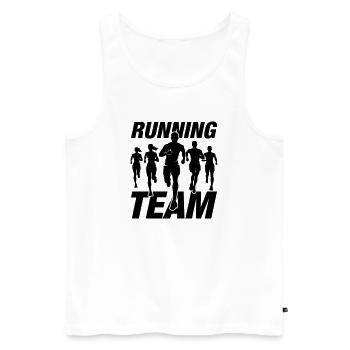 Running Team Laufen Marathon - Men's Premium Organic Tank Top - white - Front - AI Model Male 178 light (178cm)