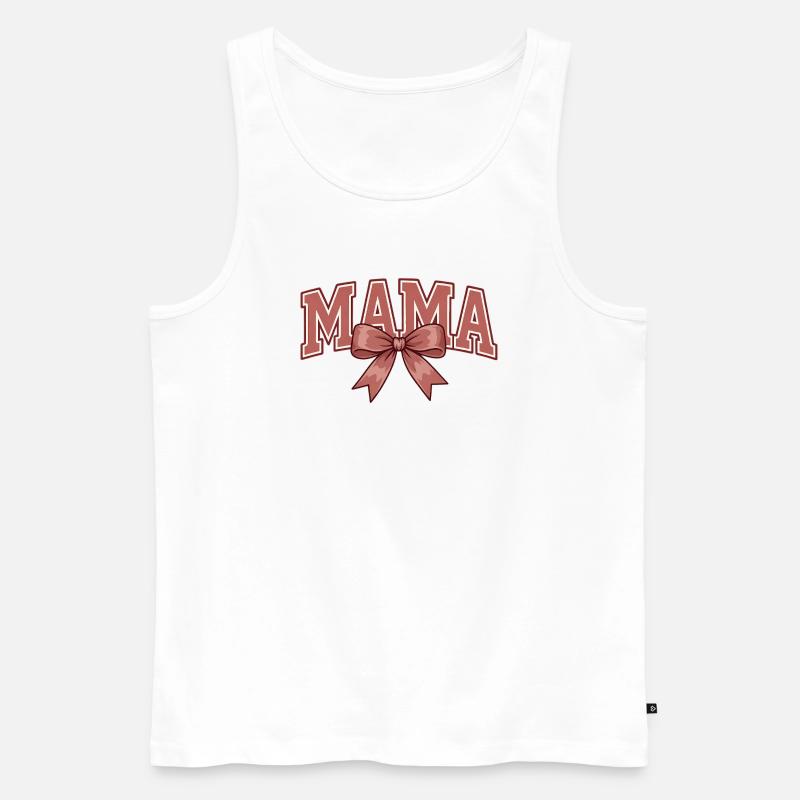 Mama Schleife – Süßes Mama Statement Design - Männer Premium Bio Tank Top - Weiß
