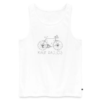 Hardly Wheelless Bicycle Lines Design Cycling Retro - Men's Premium Organic Tank Top - white - Front - AI Model Male 178 light (178cm)