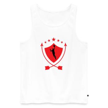 Basketball / Basketball / Basktet-Ball / Sport - Männer Premium Bio Tank Top - Weiß - Vorne - Michal (187cm)