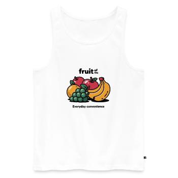 Vivid Fruit Medley - Men's Premium Organic Tank Top - white - Front - AI Model Male 178 light (178cm)