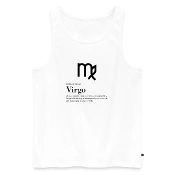 Virgo - Zodiac sign - Männer Premium Bio Tank Top - Weiß - Vorne - AI Model Male 178 light (178cm)
