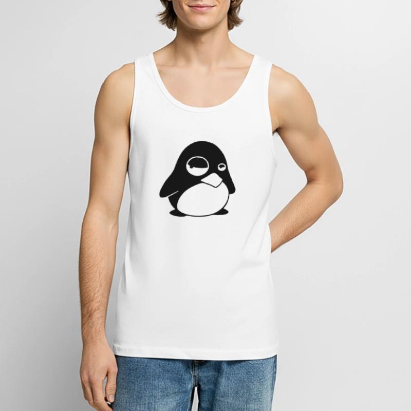 Grumpy Tux – Drôle de Penguin Linux pour les geeks Débardeur bio Premium Homme