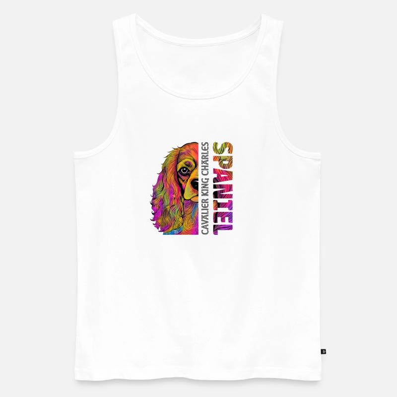 Cavalier King Charles Spaniel - Männer Premium Bio Tank Top - Weiß