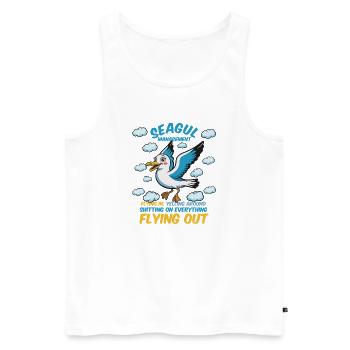 Seagull Management of Competent Colleagues - Men's Premium Organic Tank Top - white - Front - Michal (187cm)