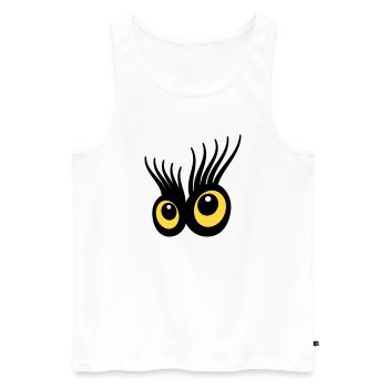 Yeux - Débardeur bio Premium Homme - blanc - Devant - AI Model Male 178 light (178cm)