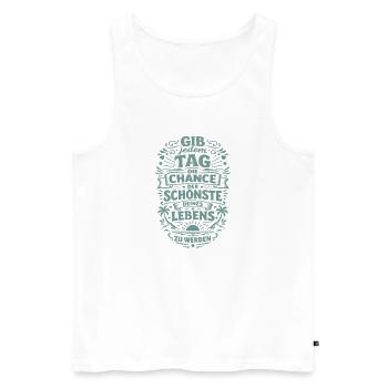 The chance to be the most beautiful day of your life - Men's Premium Organic Tank Top - white - Front - Michal (187cm)