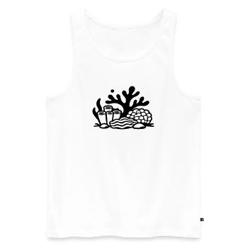 Coral Coral Reef Ocean - Men's Premium Organic Tank Top - white - Front - AI Model Male 178 light (178cm)