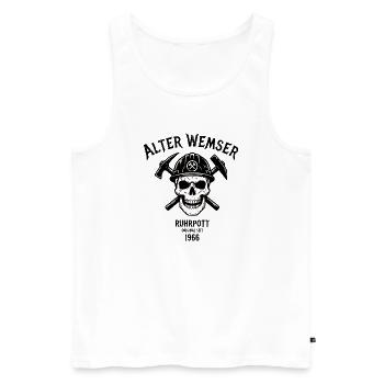1966 Birthday Gift for Real Ruhrpott Guys - Men's Premium Organic Tank Top - white - Front - Michal (187cm)