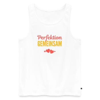Perfektion Gemeinsam: Liebe im Team - Männer Premium Bio Tank Top - Weiß - Vorne - AI Model Male 178 light (178cm)
