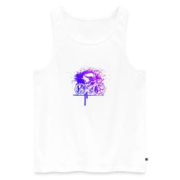 Roadbike Stil für jeden Anlass - Männer Premium Bio Tank Top - Weiß - Vorne - AI Model Male 178 light (178cm)