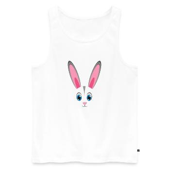 Costume paresseux de Kawaii Bunny à tête de lapin - Débardeur bio Premium Homme - blanc - Devant - Michal (187cm)