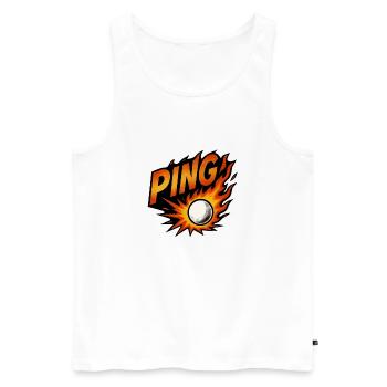 Ping Pong - Tennis de Table - Débardeur bio Premium Homme - blanc - Devant - Michal (187cm)