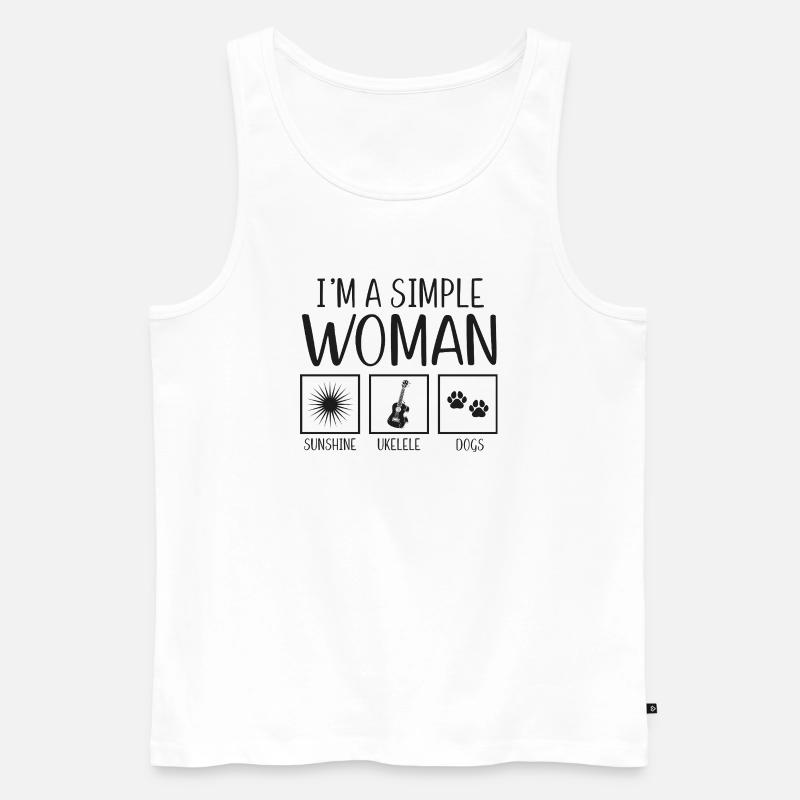 Hawaiian Ukulele Uke I'm A Simple - Männer Premium Bio Tank Top - Weiß